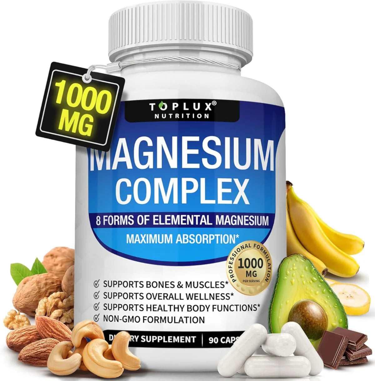 Magnesium Complex 8 en 1 Certificado Americano