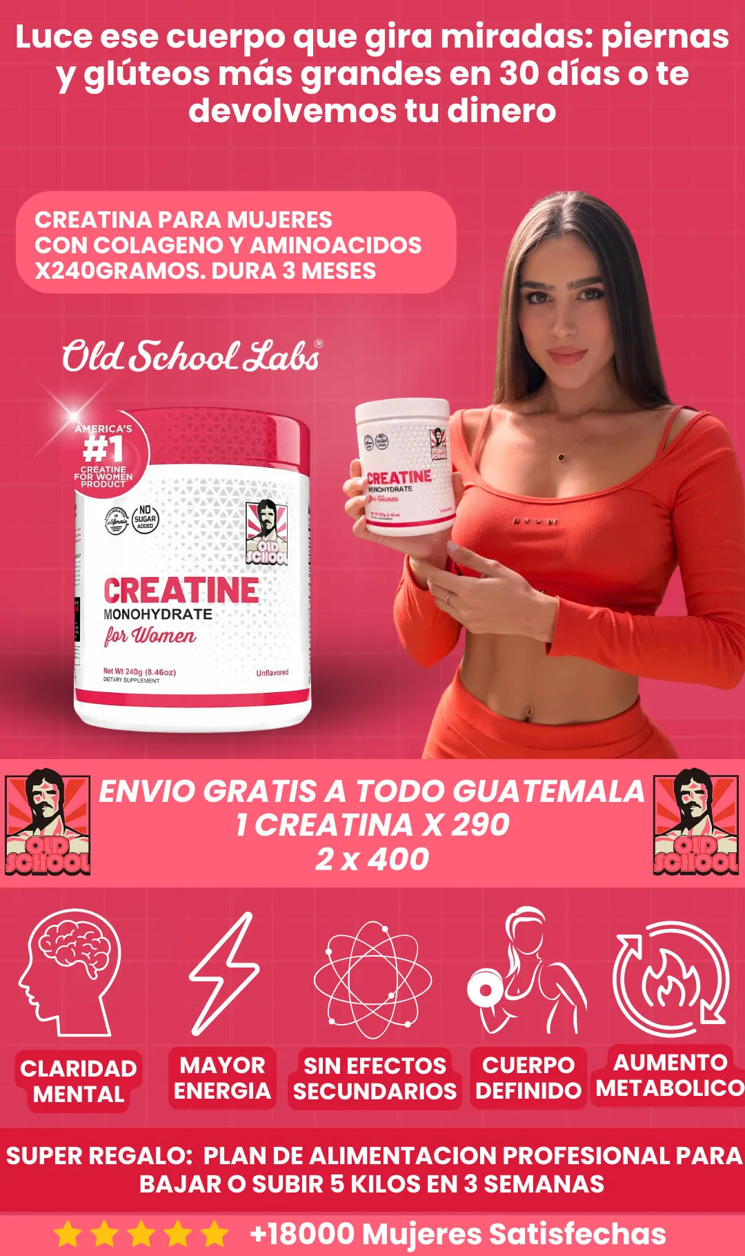 CREATINA  MUJERES  CON COLAGENO Y AMINOACIDOS